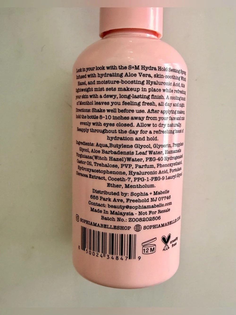 Sophia+Mabelle Hydra-Hold Setting Spray